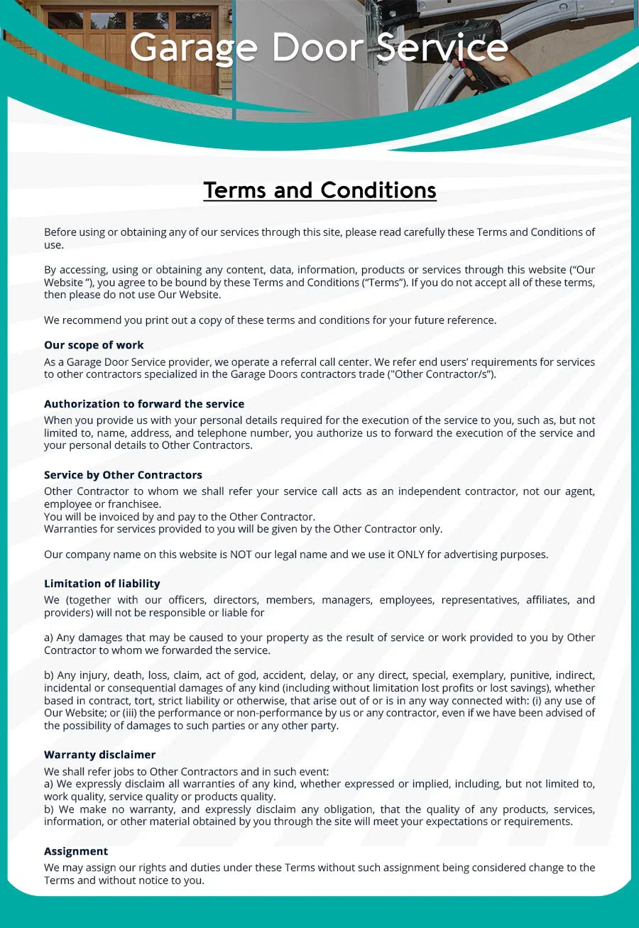 Garage Door Mobile Service Repair Springfield, VA 571-303-1710